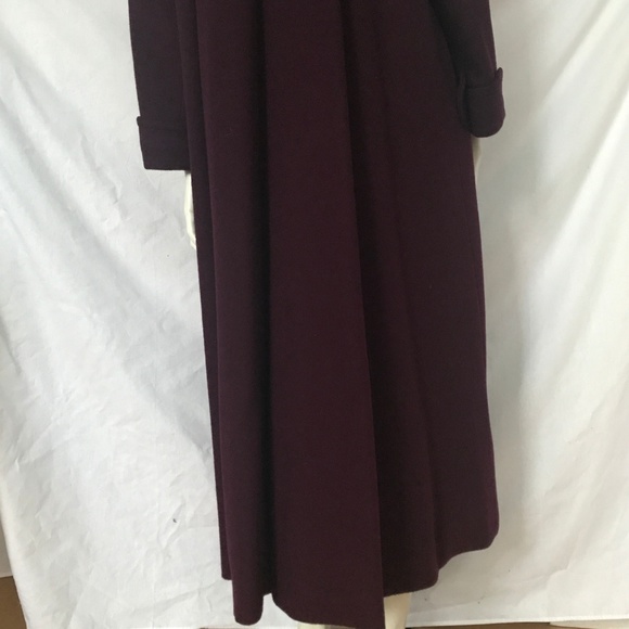 Searle Wool Coat LONG Flowing Full Length NEW! Berry 4 Small RARE UNIQUE STAPLE - Picture 7 of 8